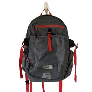 The North Face Gray and Red Men's Backpack
